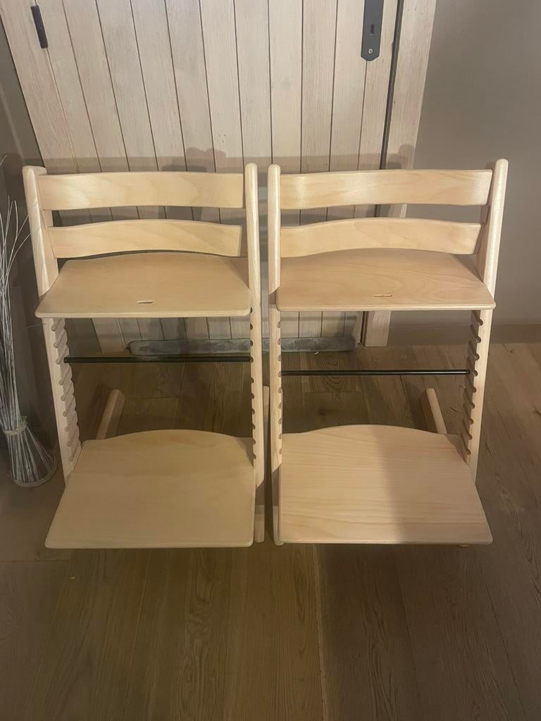Nieuwstaat Tripp trapp stokke naturel nieuw model, Kinderen en Baby's, Ophalen of Verzenden, Nieuw, Meegroeistoel, Gordel(s)