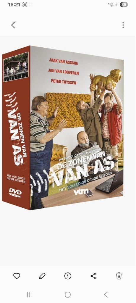GEZOCHT dvd de zonen van van as seizoen 3, Cd's en Dvd's, Verzenden