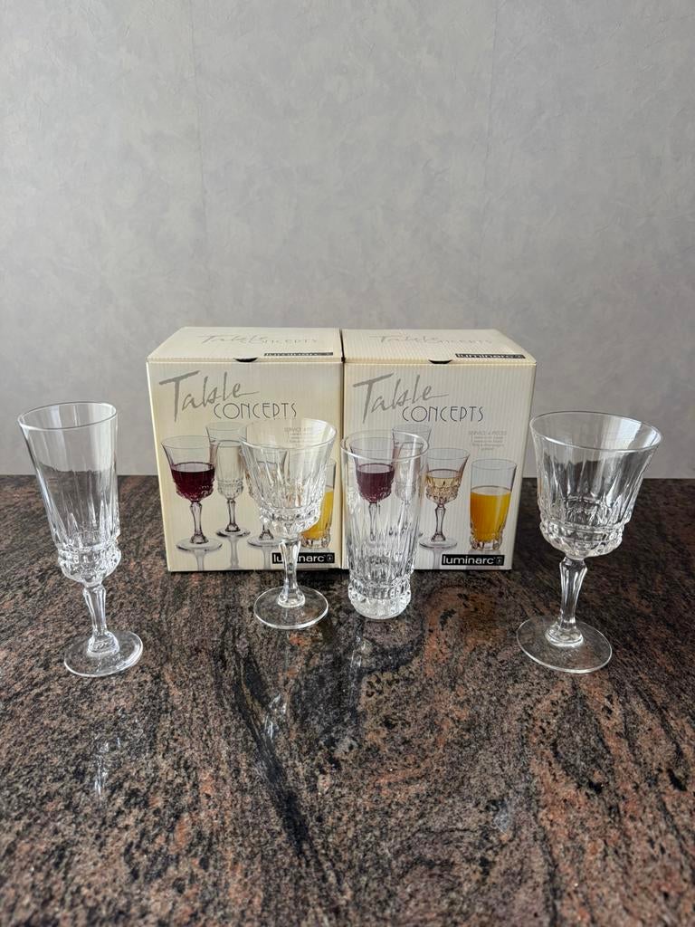 Luminarc Table Concepts glazen — NIEUW– 8 stuks (2 sets), Ophalen, Nieuw, Waterglas