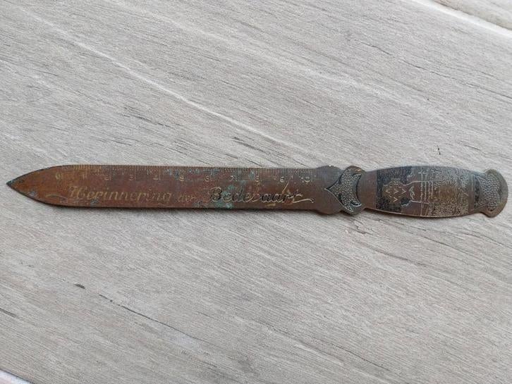 Briefopener wo1 Ijzertoren bedevaart, Ophalen of Verzenden