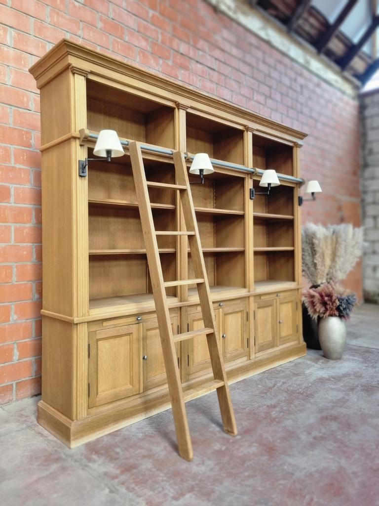 Eiken boekenkast/bibliotheekkast GRATIS LEVERING, Huis en Inrichting, Kasten | Boekenkasten, Zo goed als nieuw, 200 cm of meer