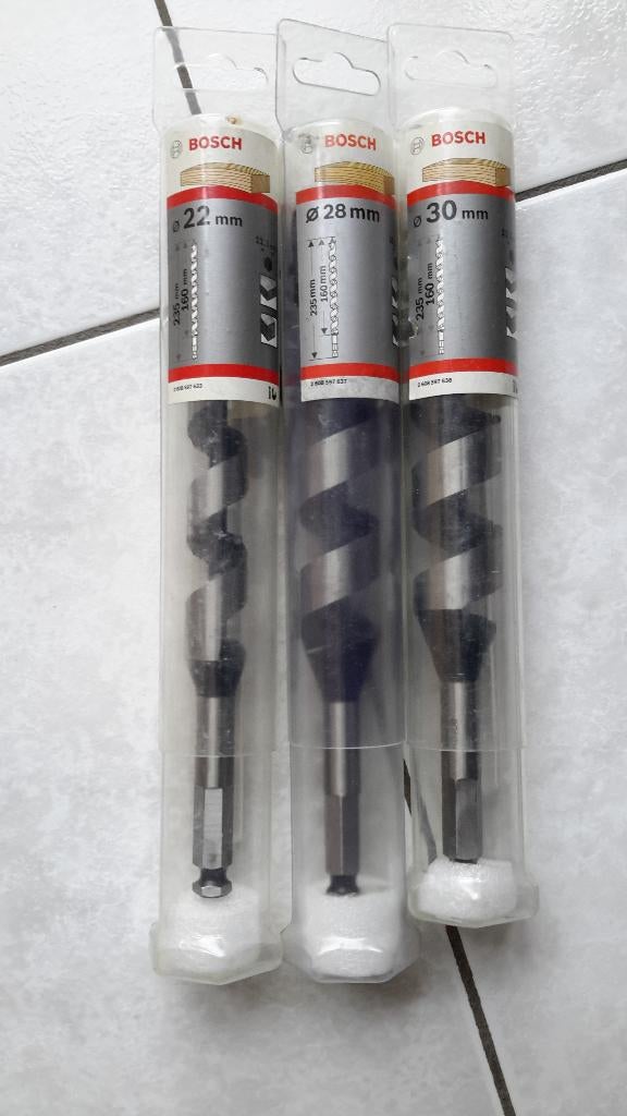 3 houtboren Bosch 22/28/30mm ( NIEUW ), Bricolage & Construction, Enlèvement ou Envoi, Neuf