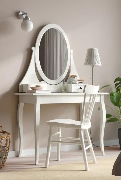 Coiffeuse HEMNES avec miroir *Très bon état*, Maison & Meubles, Utilisé, 50 à 100 cm, Bois, 150 à 200 cm