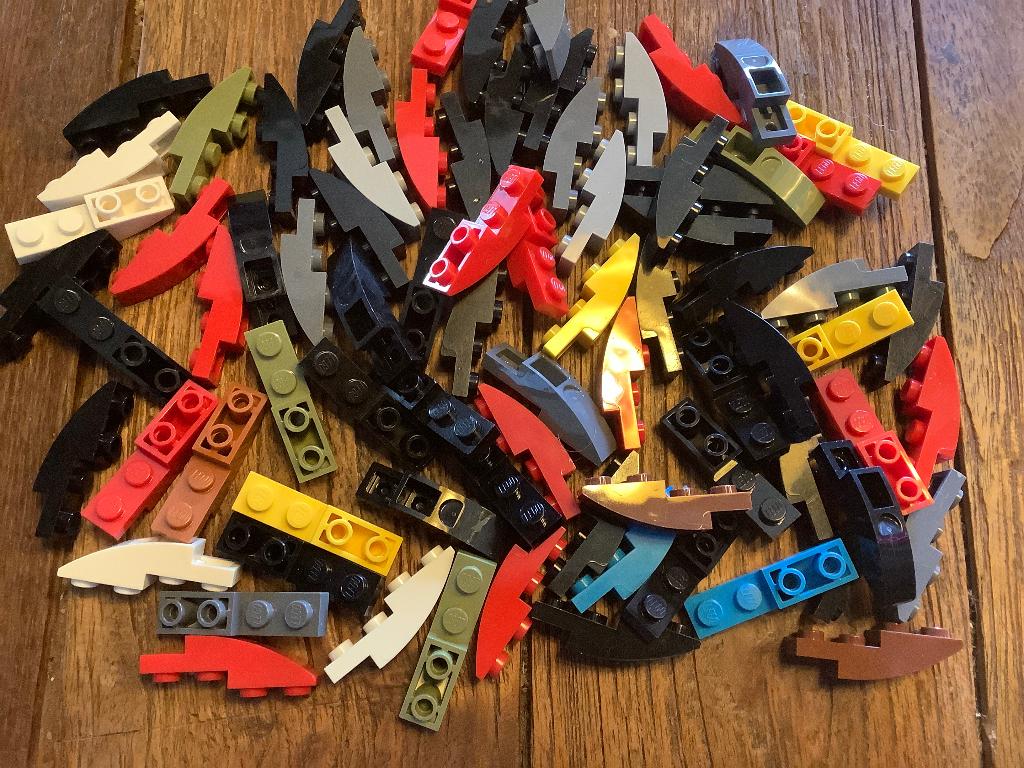 Lego Slope, Curved 4 x 1 Inverted 76 st / 648-4-2, Ophalen of Verzenden, Zo goed als nieuw, Losse stenen, Lego