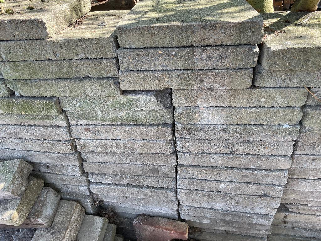 Stoeptegel grijs, Ophalen, Gebruikt, 5 tot 10 m², Beton