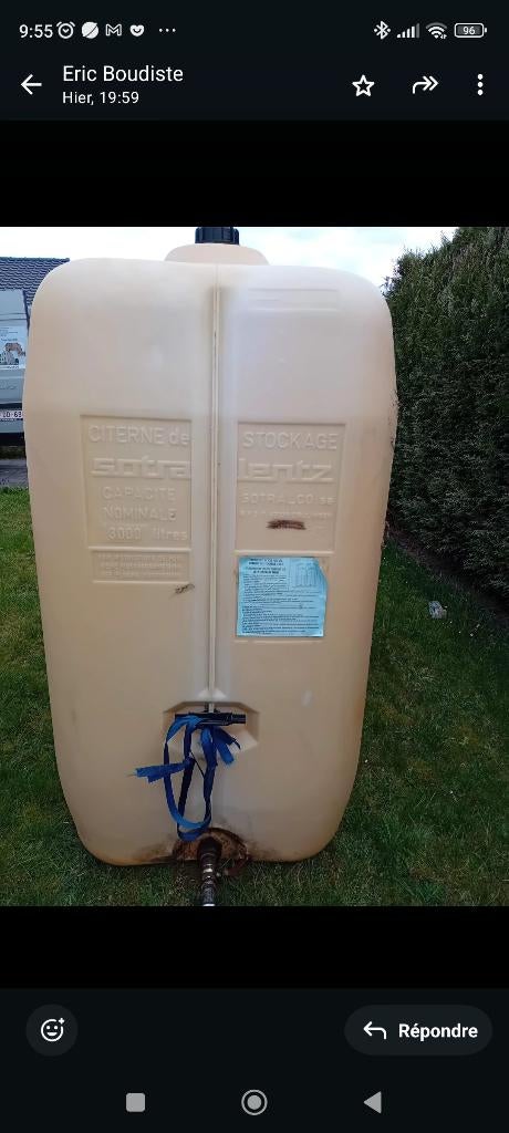 Citerne mazout, Chaudière CC ou Chaudière combinée, Enlèvement ou Envoi, Comme neuf, 80 cm ou plus