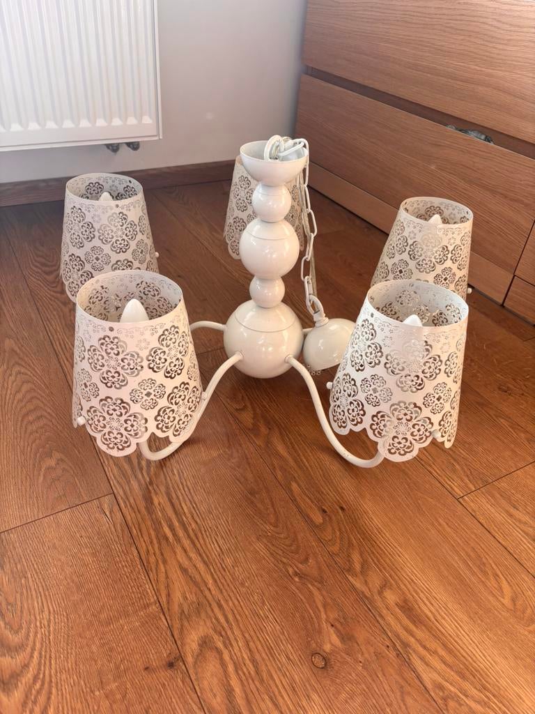 Hanglamp met 5 lampen, landelijk, Enlèvement, Comme neuf