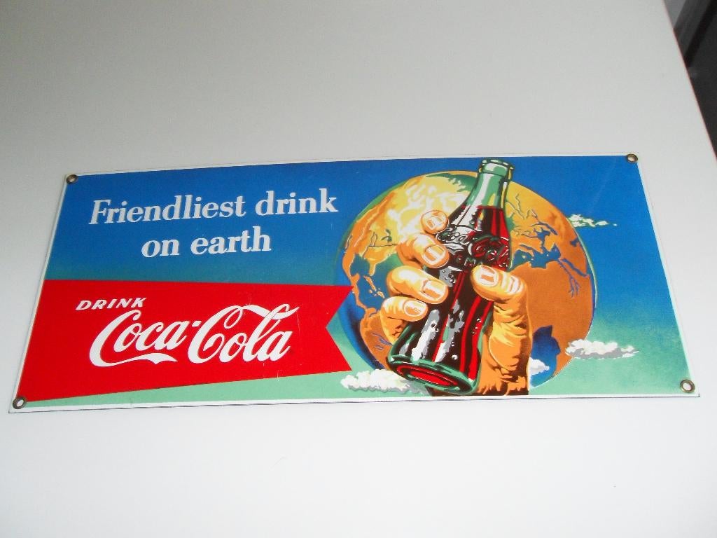 Reklame bord Coca Cola 1993, Verzamelen, Ophalen of Verzenden, Gebruikt, Reclamebord
