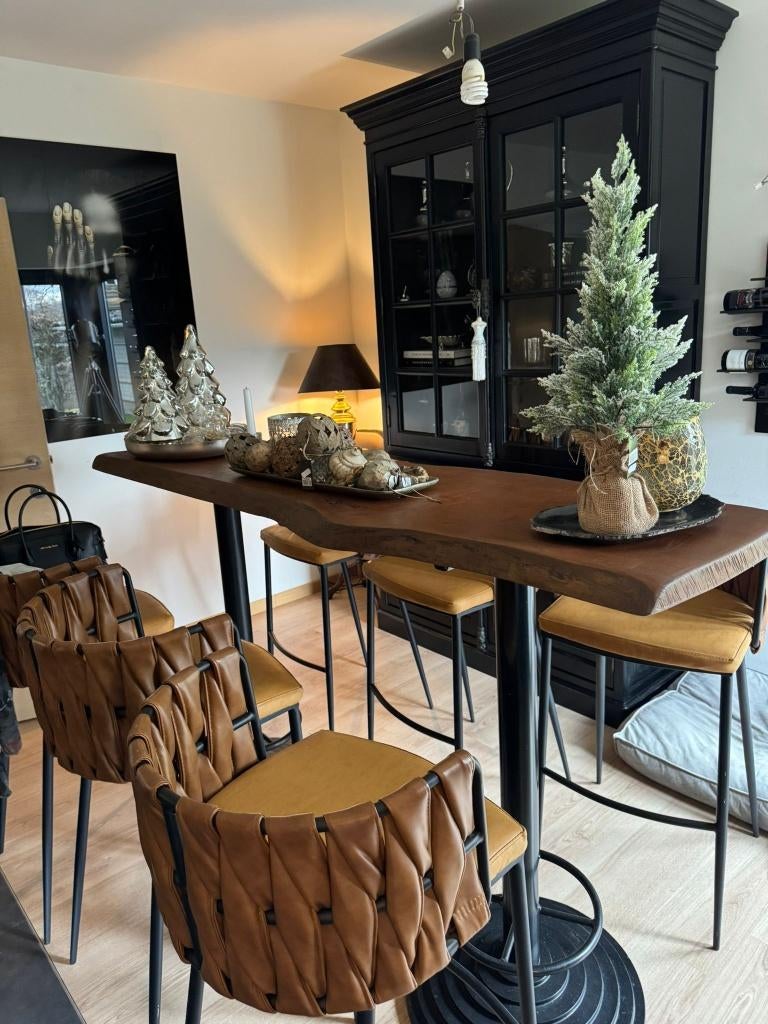 Exclusieve bartafel - statafel 190 x 50 cm - hoogte 114, Ophalen, Zo goed als nieuw