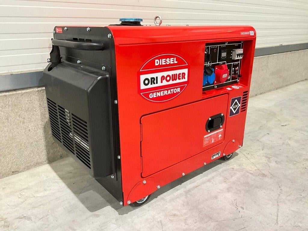 Stroomgroep/generator Diesel 6500w nieuw 24Mnd Garantie, Neuf, 5 à 10 kVA, Enlèvement ou Envoi, Démarrage électrique