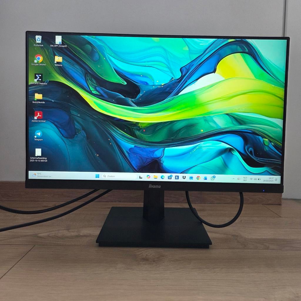 Pc scherm / monitor, IPS, Full HD, Zo goed als nieuw, Iiyama prolite