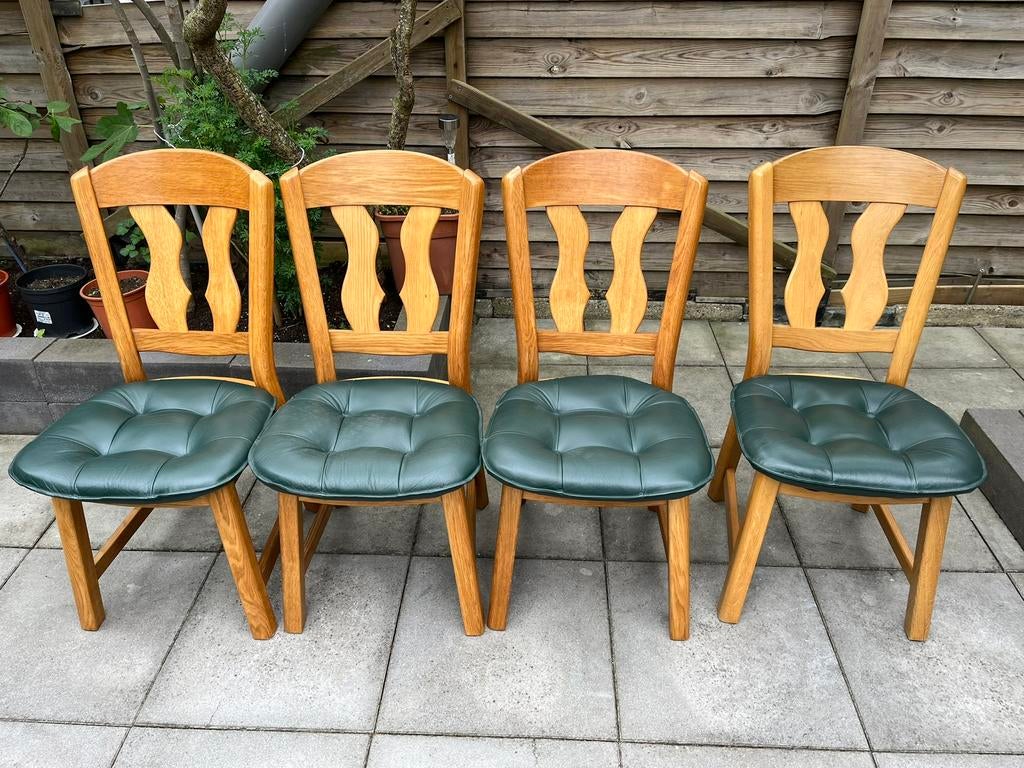 4x eikenhout stoelen z.g.a.n, Ophalen, Zo goed als nieuw, Hout, Vier