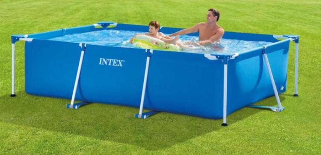 Intex zwembad, Jardin & Terrasse, Piscines, Comme neuf, Piscines hors sol, Moins de 80 cm, Moins de 200 cm, Moins de 200 cm, Rectangulaire