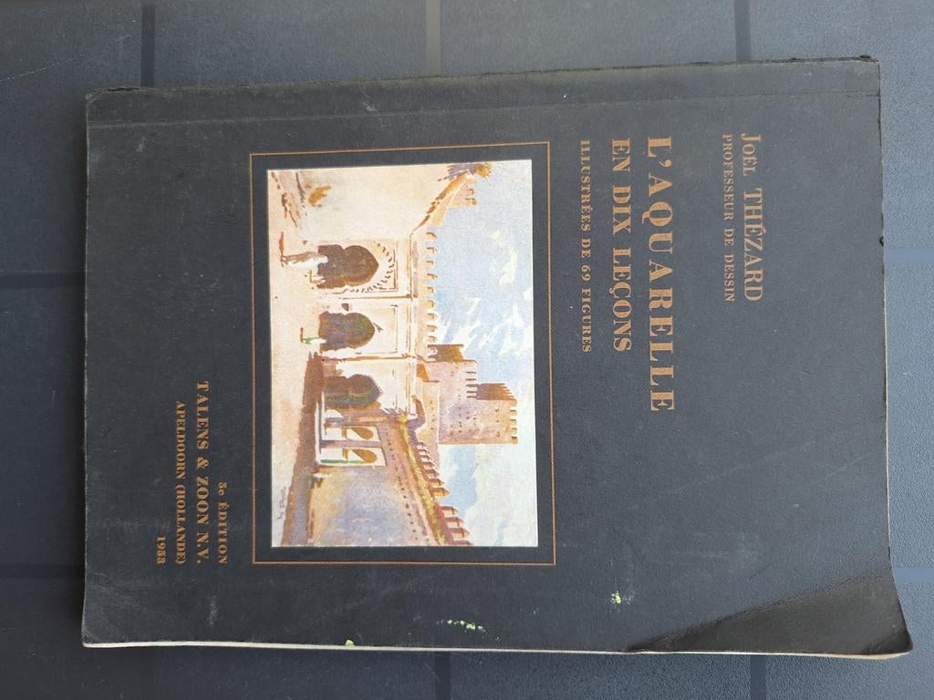 Ancien livre sur l'aquarelle en dix leçons, Enlèvement ou Envoi, Utilisé