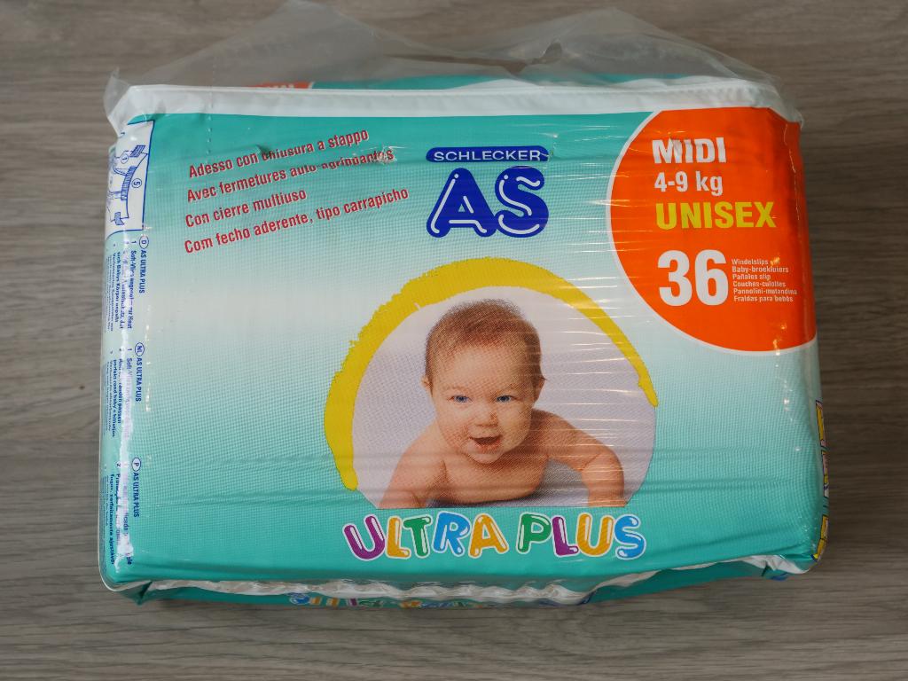 Vintage luiers Schlecker Ultra Plus unisex Midi 36stuks, Kinderen en Baby's, Badjes en Verzorging, Ophalen of Verzenden, Nieuw