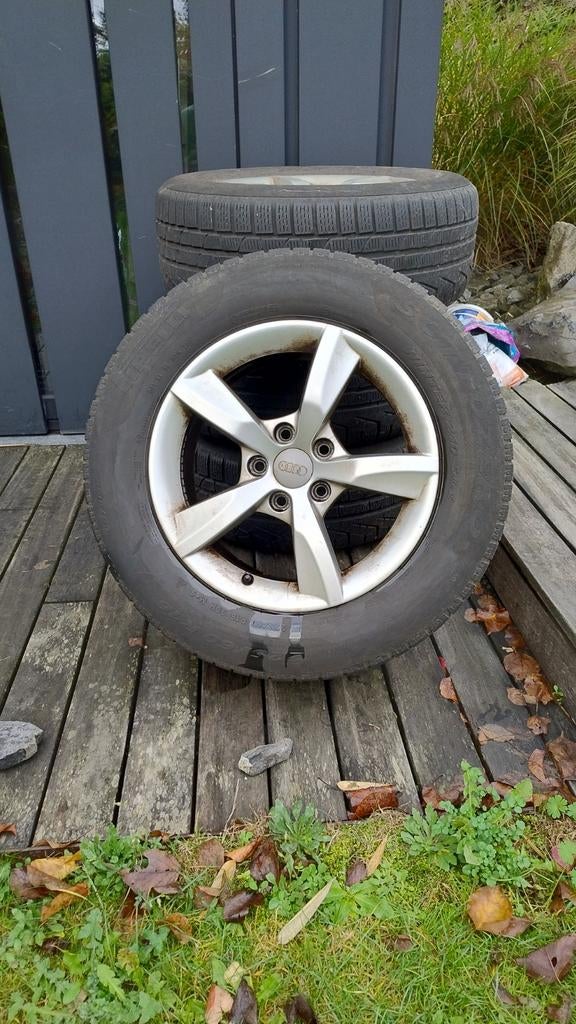 Jantes + pneus hiver Audi A6 et plus, Autos : Pièces & Accessoires, Pneus et Jantes, Pneus hiver, 16 pouces, Enlèvement
