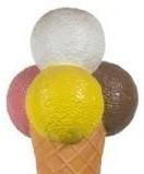 Schepijs 1.7 m - 4 bol ijs op polyester ijshoorn verrijdbaar, Ophalen, Nieuw