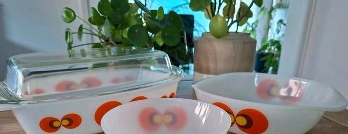 Schott Mainz Jena Glas Carina pauwenoog, Verzamelen, Retro, Ophalen of Verzenden