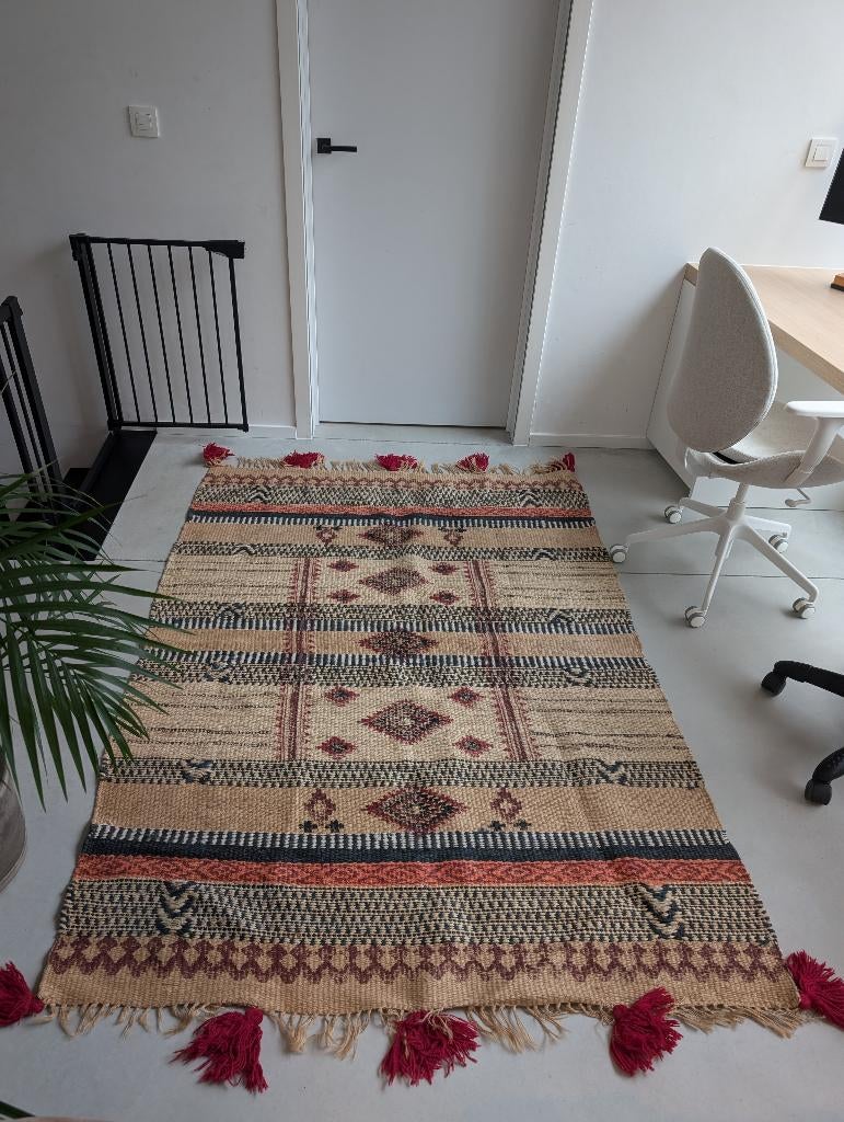 Tapijt Maison du Monde, Ophalen, 100 tot 150 cm, Zo goed als nieuw, Zwart