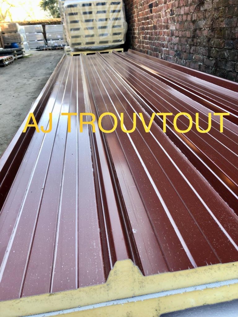 Tole sandwich 24,90€ TTC LE M2 toles bac acier isolée 40MM, Bricolage & Construction, Enlèvement ou Envoi, Neuf, Gris