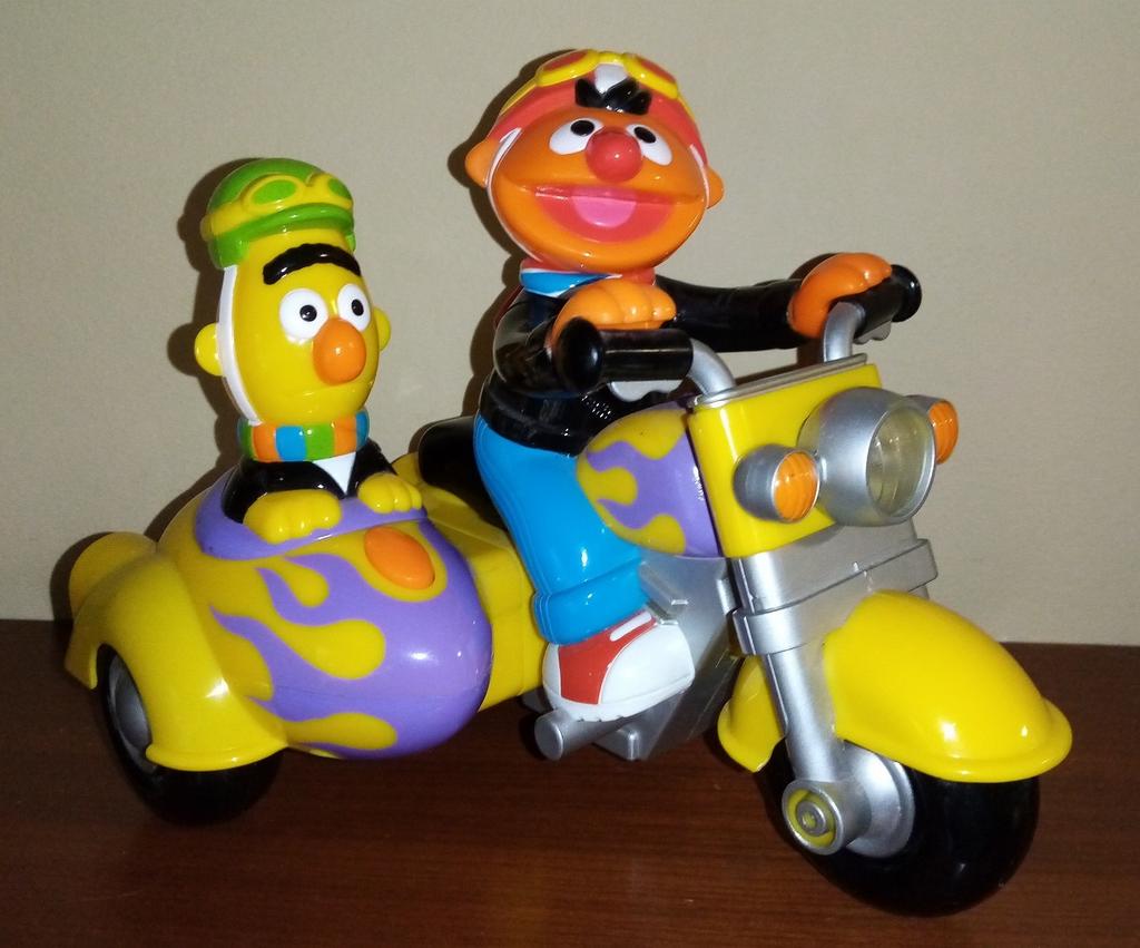 Sesamstraat, Bert & Ernie met zijspan motor, Ophalen of Verzenden, Zo goed als nieuw