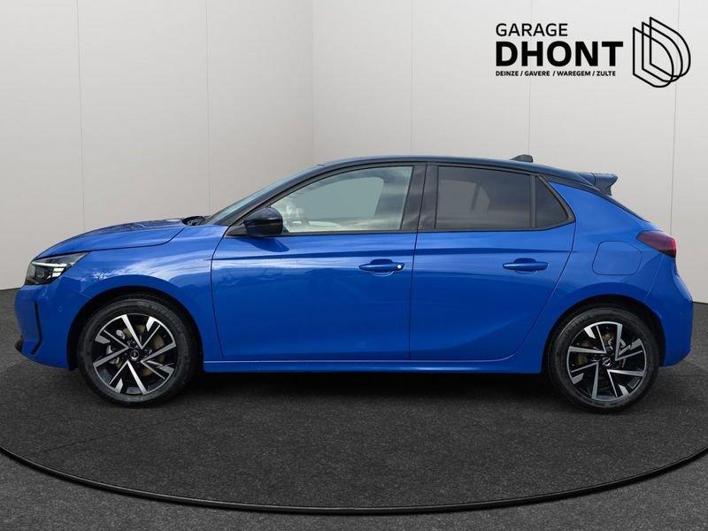 Opel Corsa Ultimate - 1.2 MHEV - Automaat - 110PK, Auto's, Start-stop-systeem, 1199 cc, Blauw, Leder en Stof