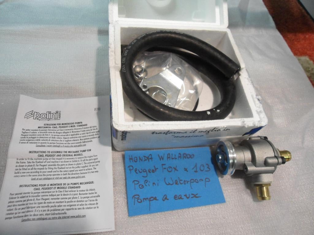 Honda camino wallaroo Peugeot fox : Polini waterpomp, Ophalen, Nieuw, Cilinder, Honda wallaroo camino Peugeot fox 103