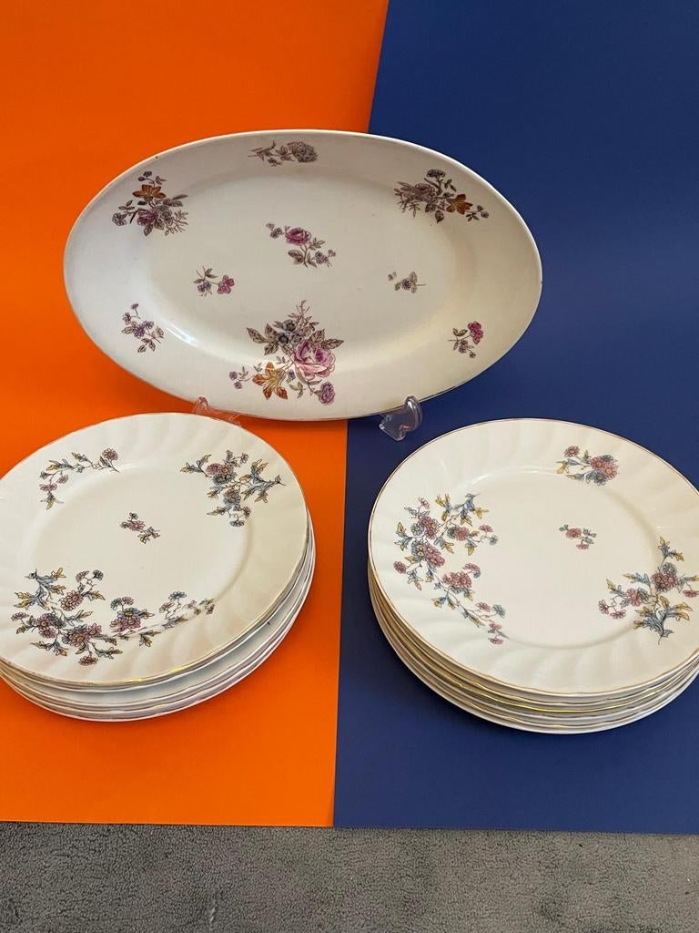 BDF service porcelaine Baudour de Fuisseau, Antiquités & Art, Enlèvement ou Envoi