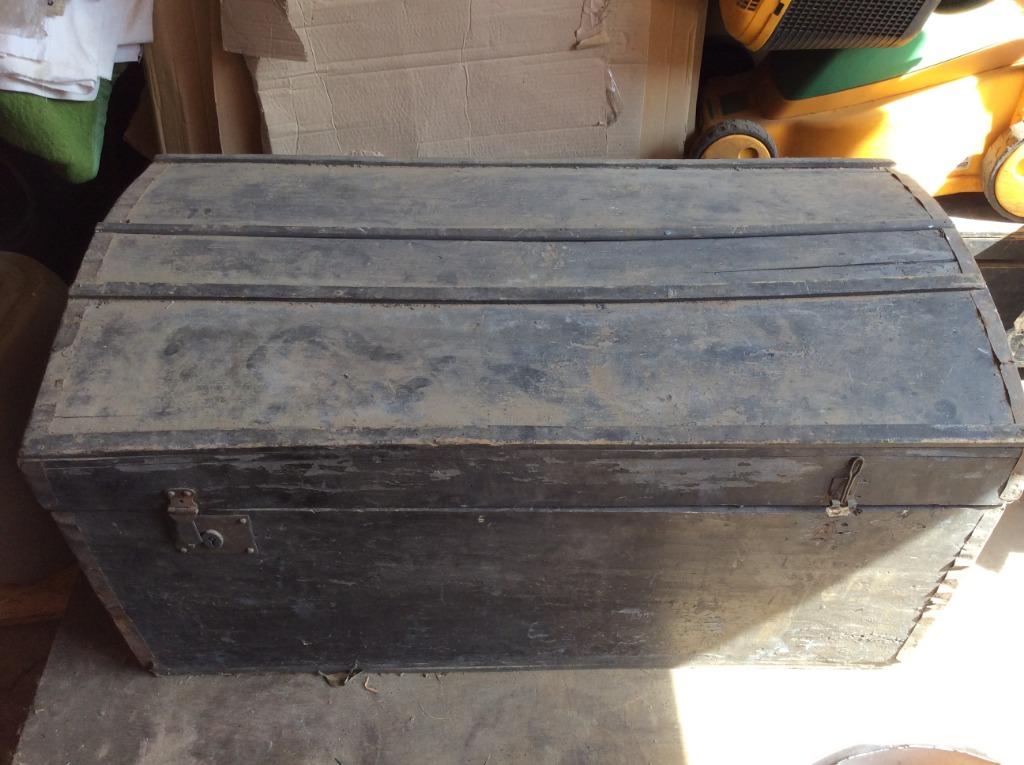 houten scheepskist / koffer, Antiek en Kunst, Ophalen