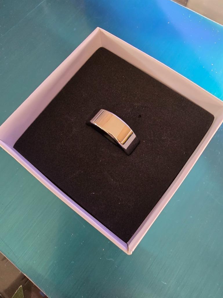 Bague connectée - Taille 10 - Code: Chrome - Produit neuf., Bijoux, Sacs & Beauté, Bagues, Neuf, Enlèvement ou Envoi, Autres couleurs