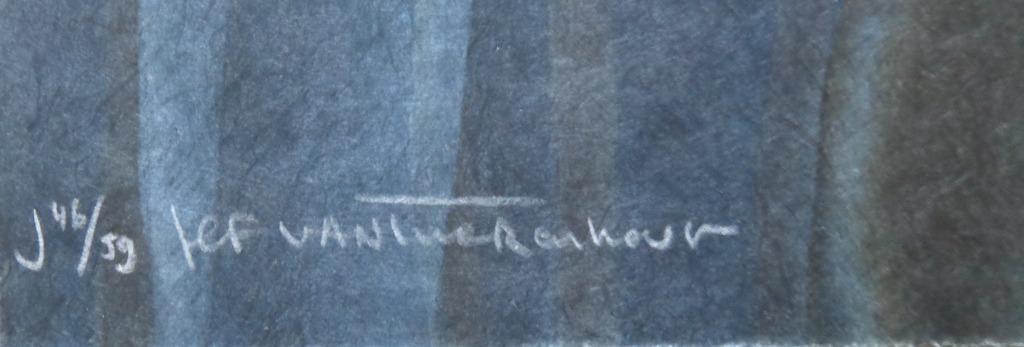 JEF VAN TUERENHOUT / KONINGIN MET OOG / ZEEFDRUK / 76x50cm, Antiek en Kunst, Kunst | Litho's en Zeefdrukken, Ophalen of Verzenden