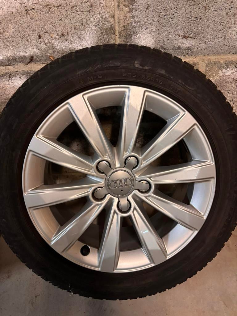 Jantes Audi 16 pouces hiver, Ophalen, Gebruikt, 16 inch, Banden en Velgen