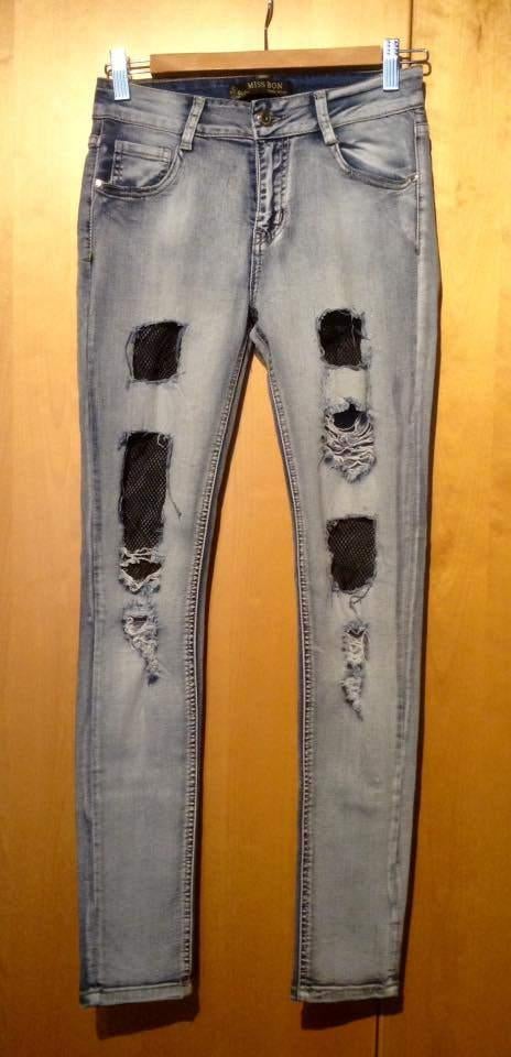 Miss Bon damesjeans S, Ophalen of Verzenden, Zo goed als nieuw, Grijs, W28 - W29 (confectie 36)