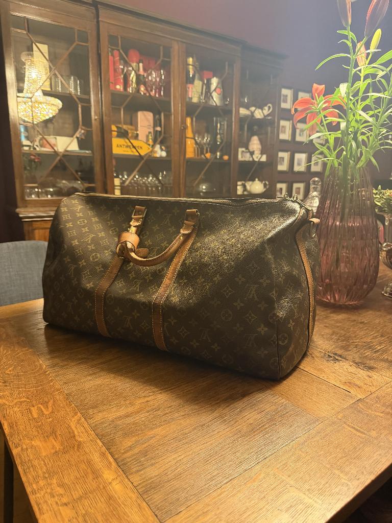 Louis Vuitton Keepall 55, Ophalen, Gebruikt, Bruin, Overige typen