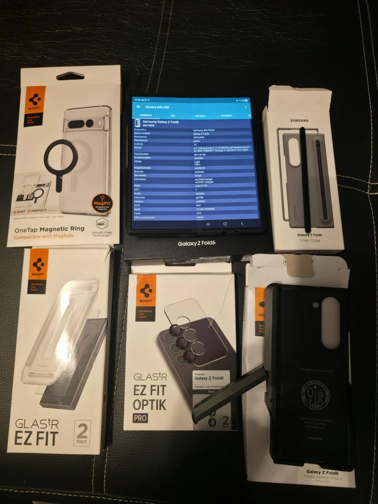 Samsung Galaxy Fold 6 512GB & Spigen Alles & Samsung Care+, Gebruikt, Blauw, Touchscreen, Android OS