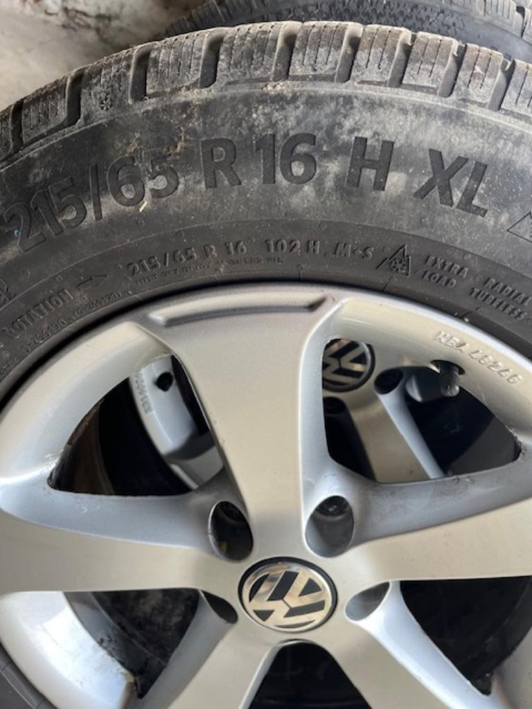 4 pneus Continental WinterContact TS 215/65 R16 H sur jantes, 16 pouces, Pneu(s), Enlèvement, Utilisé