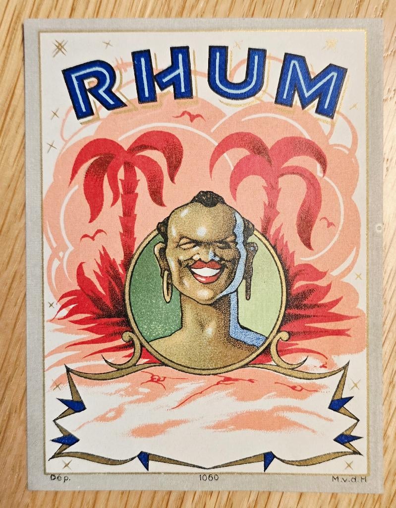 Rhum Etiquette ancienne - Label 104, Enlèvement ou Envoi, Sous-bock