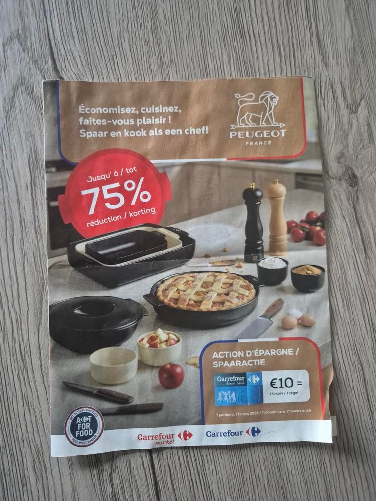 Timbres d'épargne : Carrefour - Peugeot, Enlèvement ou Envoi, Magasin, Supermarché ou Station-service, Timbres, Coupons ou Points