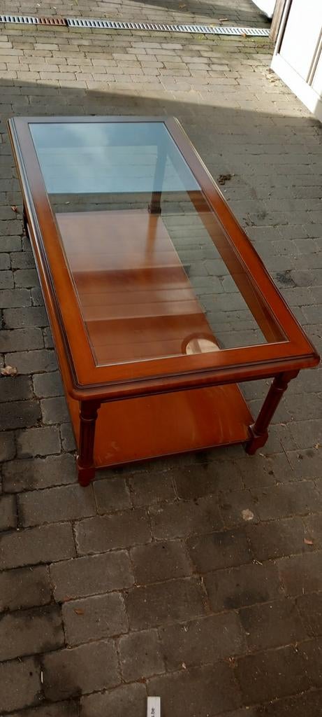 Salontafel met glas, Huis en Inrichting, Ophalen, Zo goed als nieuw, Glas