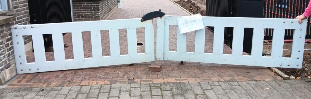 houten tuinhek, 2delen van 1m80, hoogte 60cm, Tuin en Terras, Ophalen, Gebruikt, Tuinhek