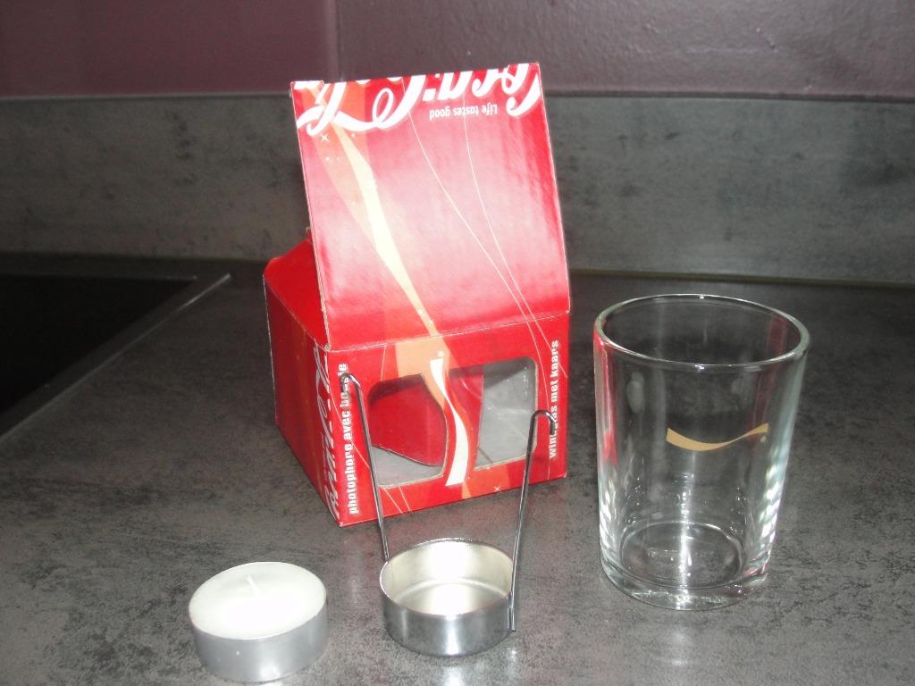 Verre à vent Coca-Cola avec bougie (bougeoir), Collections, Marques & Objets publicitaires, Enlèvement ou Envoi, Neuf, Ustensile