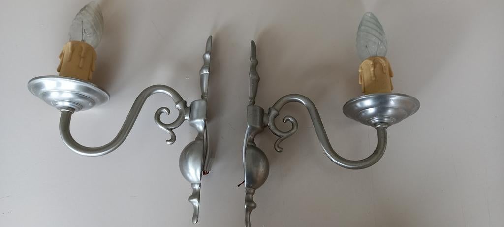 Kroonluchterapplicaties in tinnen stijl, Ophalen of Verzenden, Zo goed als nieuw, Metaal