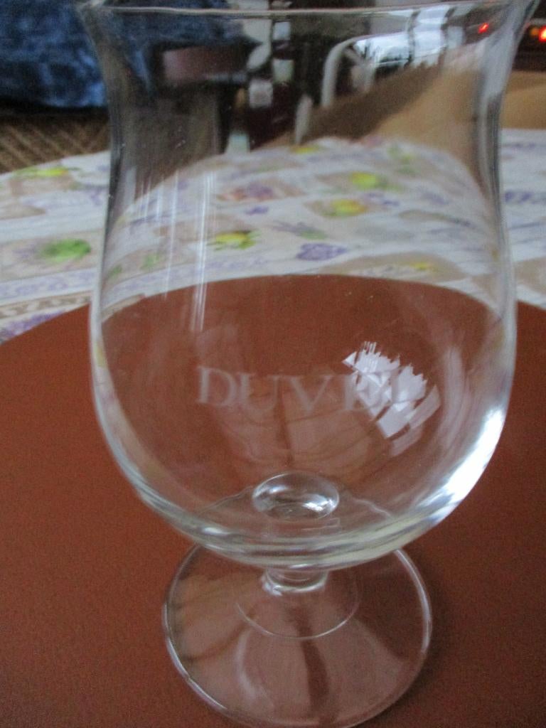 Duvel glas zuur letters (wit), Enlèvement ou Envoi, Comme neuf, Verre à bière