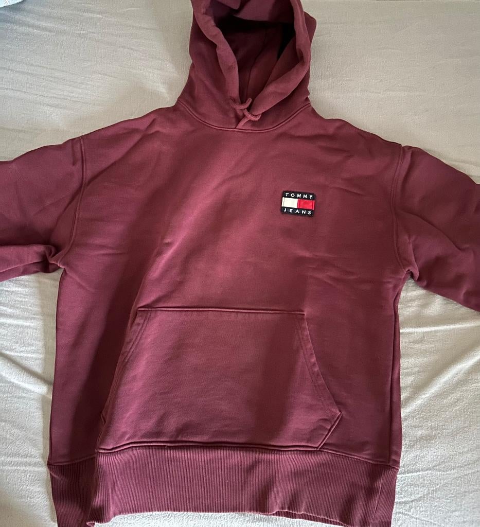 Bordeaux Tommy Jeans Hoodie - Maat M, Kleding | Dames, Maat 38/40 (M), Ophalen of Verzenden, Zo goed als nieuw, Rood