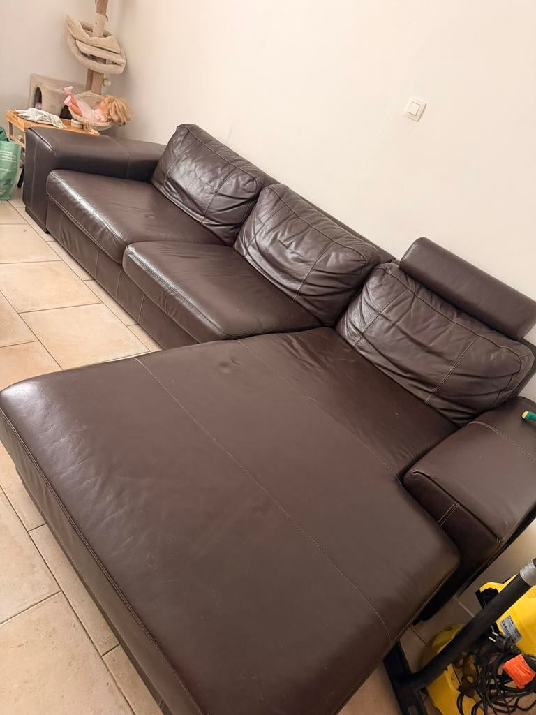 Canapé, Maison & Meubles, Canapés | Coins salons complets, Enlèvement, Utilisé, Cuir