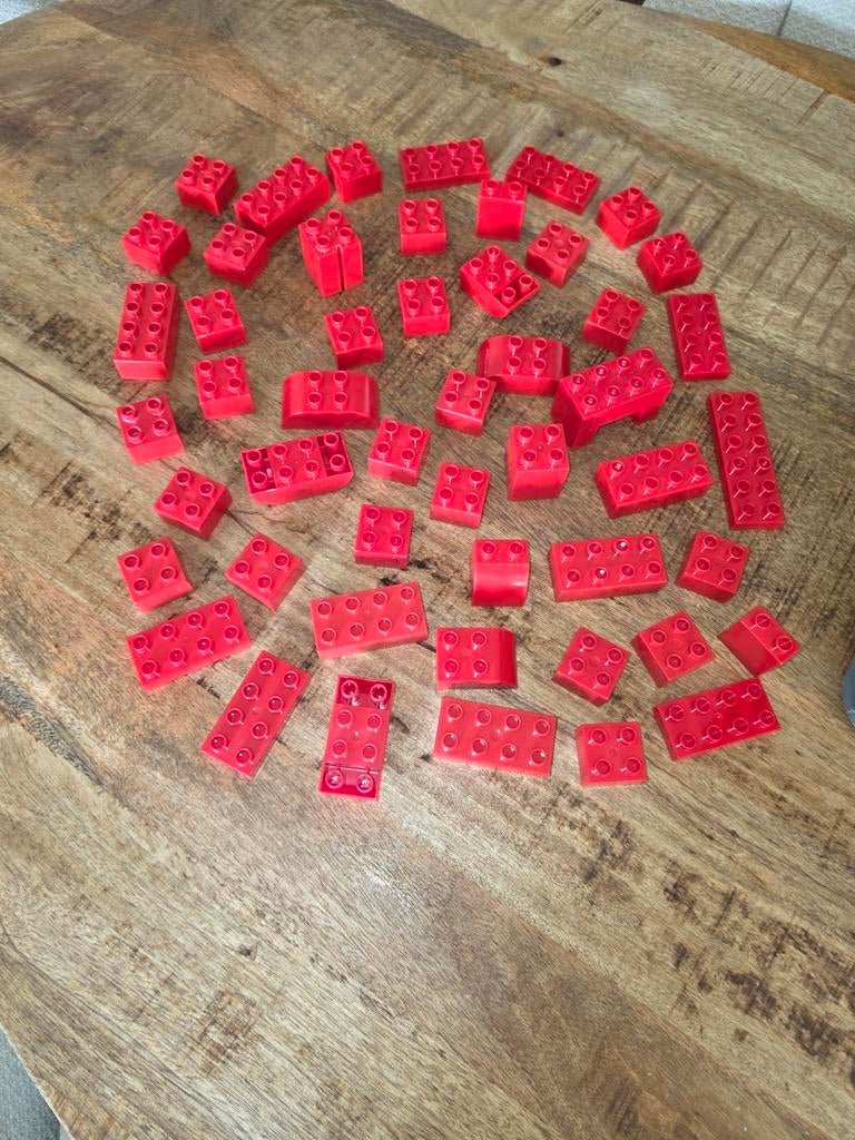 50 rode lego duplo blokken, Kinderen en Baby's, Speelgoed | Duplo en Lego, Ophalen of Verzenden, Duplo