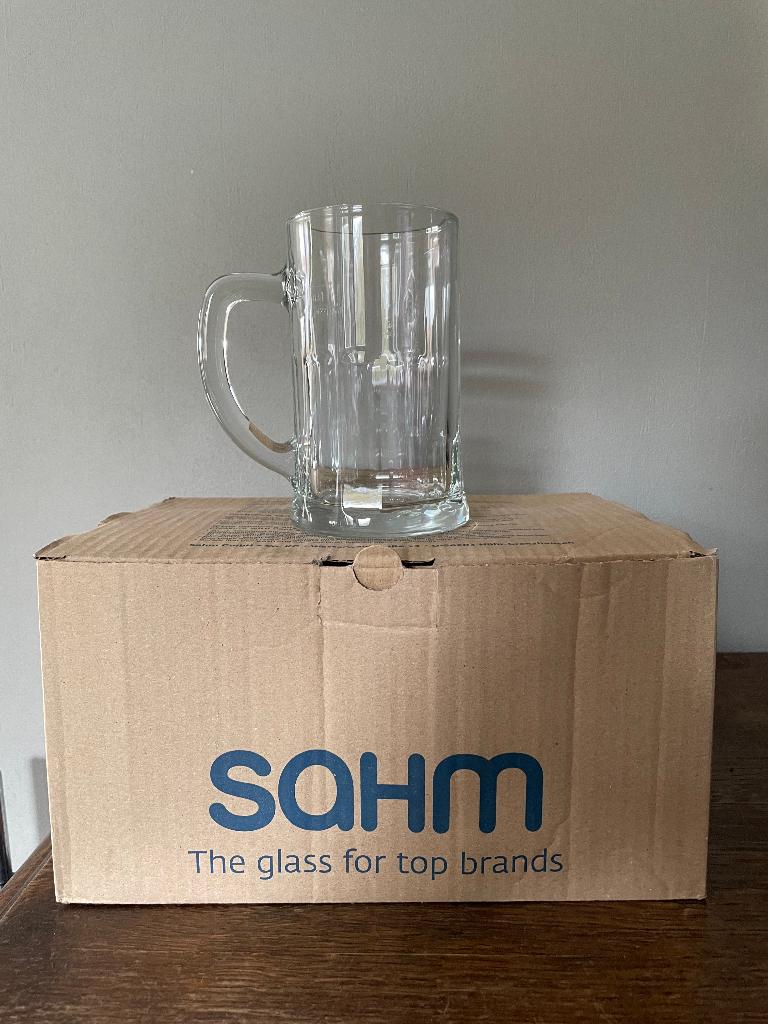 chope de bière 0.5L (6 par boîtes), Verzamelen, Glas en Drinkglazen, Ophalen of Verzenden, Nieuw, Bierglas