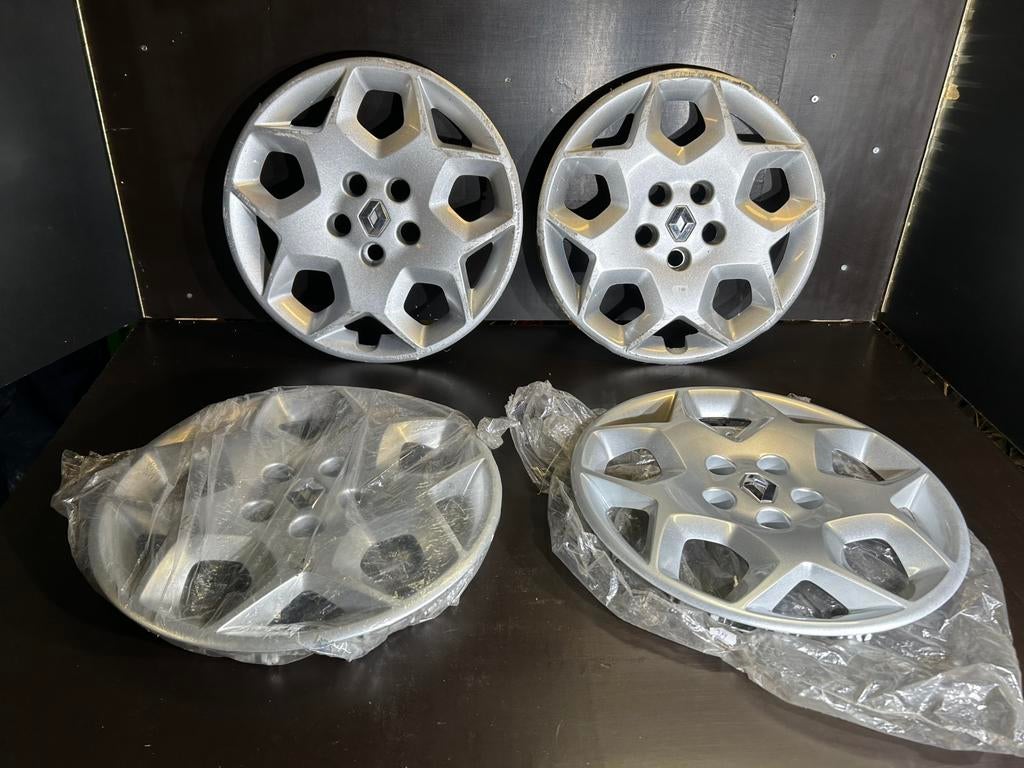 4 wieldoppen Renault Laguna Kangoo Scenic Captur 16", Auto diversen, Wieldoppen, Zo goed als nieuw, Ophalen of Verzenden