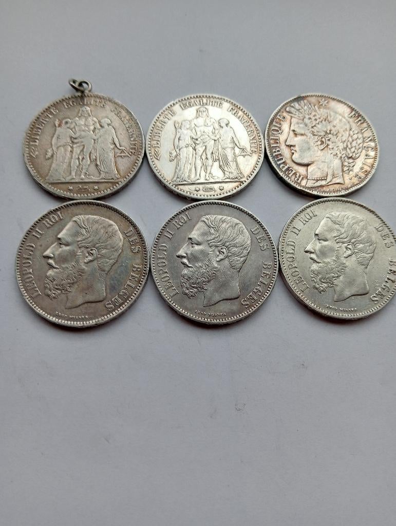 16 zilveren munten, Postzegels en Munten, Munten | België, Ophalen, Zilver, Setje, Zilver