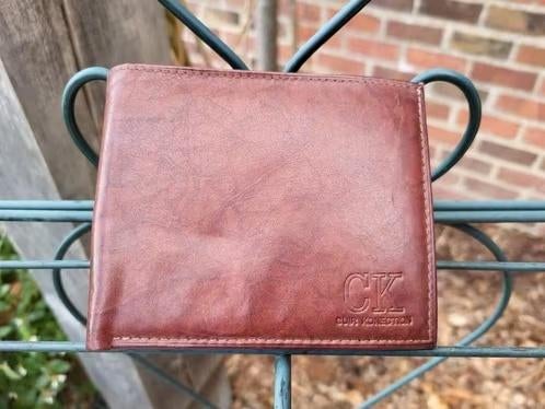 Vintage Bruine Leren Portemonnee – CK Cuir Konection - nieuw, Ophalen